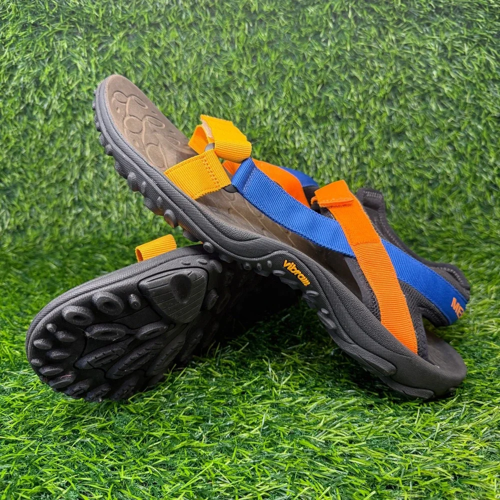 Merrell Kahuna Web Sandals Mens 15 Blue Orange Vibram Summer Like New